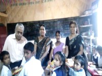 School stationery distribution program Valmikinagar school